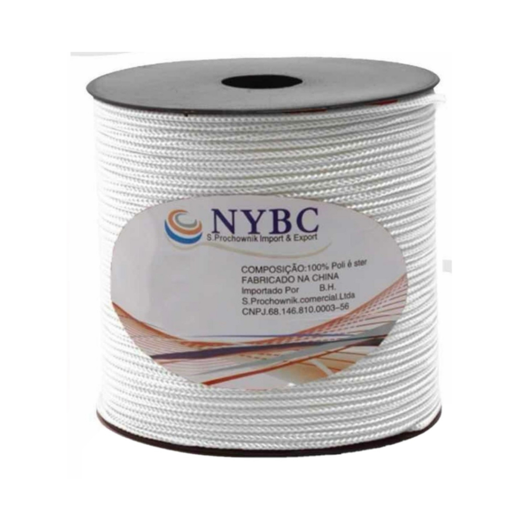 Fio Náutico 100 Metros 100% poliéster NYBC - Branco 4MM em Oferta na Shopee