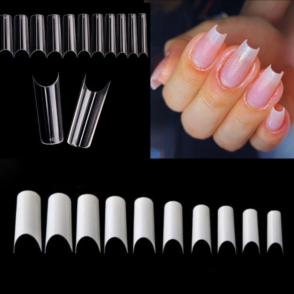 Cx 100 Tips Curvatura C Natural Para Alongamento de Gel em Oferta na Shopee