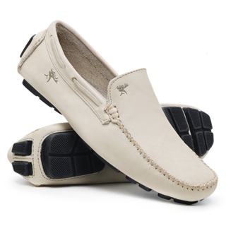 Mocassim Masculino Vancouver Estiloso em Couro Legítimo Confortável em Oferta na Shopee