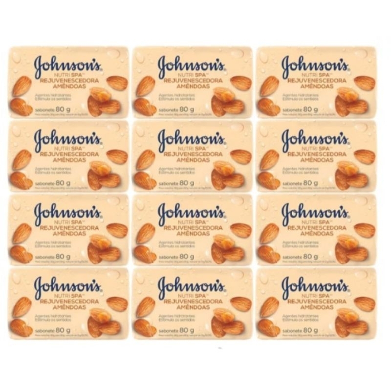 Kit 30 Sabonete em barra Johnsons amêndoas 80g