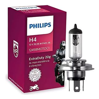 Lâmpada Farol Cg Titan 125 150 160 Ybr 125 Factor Cbx Twister Fazer 150 250 Philips H4 35/35w em Oferta na Shopee