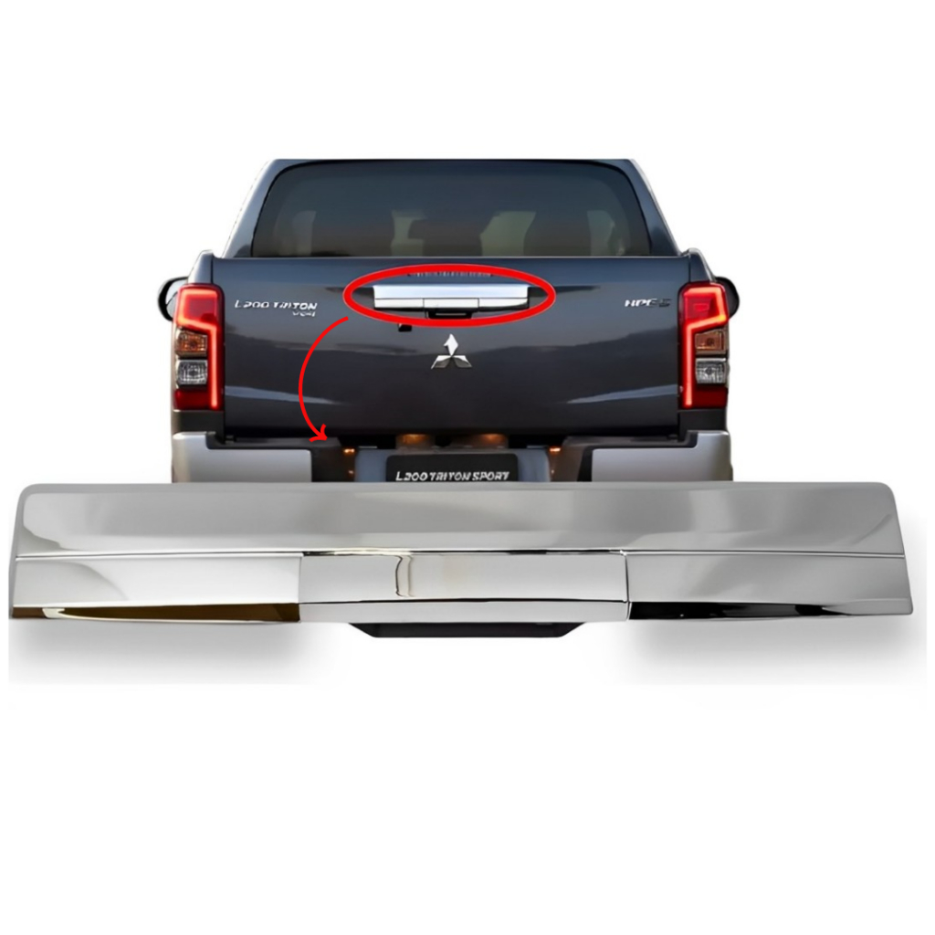 Maçaneta Com Moldura Tampa Traseira Caçamba L200 Triton Sport Puxador Macaneta Sporte