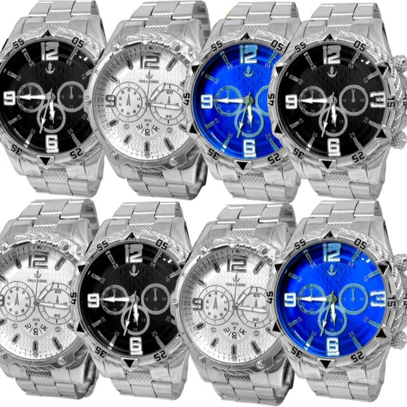 Relógio Masculino Prata kit 20 Relogio AÇO Inox Premium Relógio de pulso Relógio Social Esporte fino