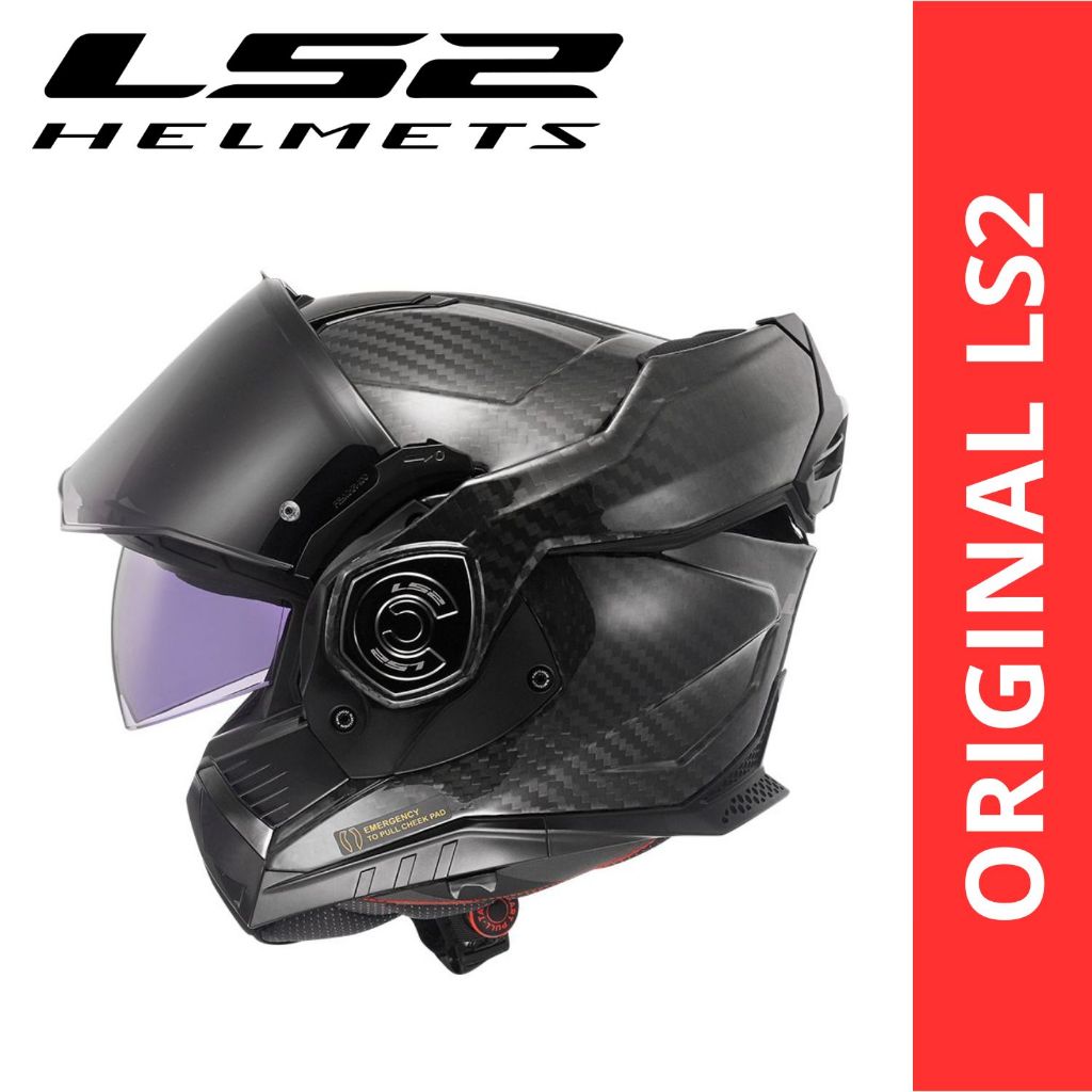 CAPACETE LS2 FF901 ROBOCOP ADVANT X CARBON SOLID CARBONO