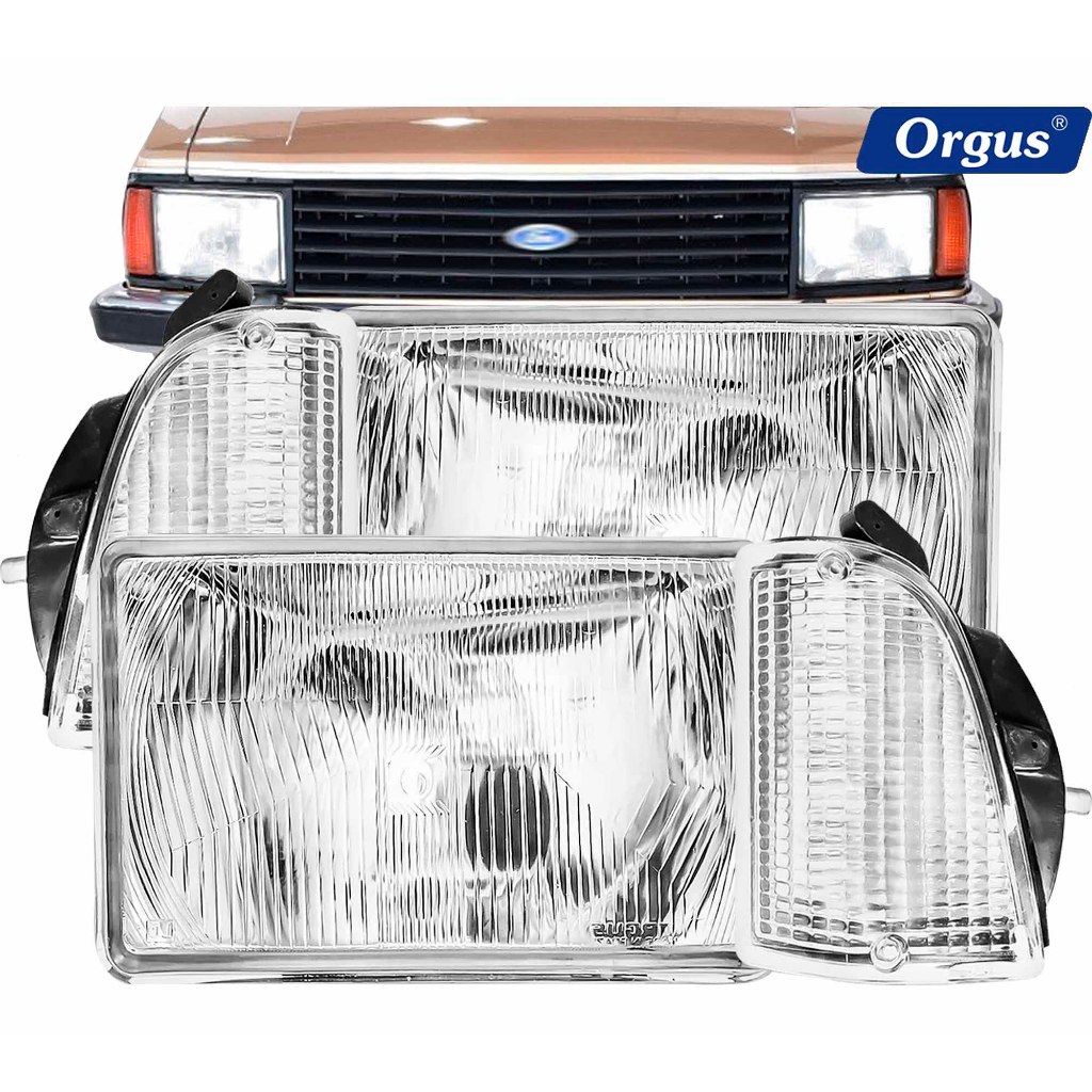 Farol Corcel II 1979 1980 1981 1982 1983 1984 Belina Pampa Original Orgus Lente de Vidro com Setas