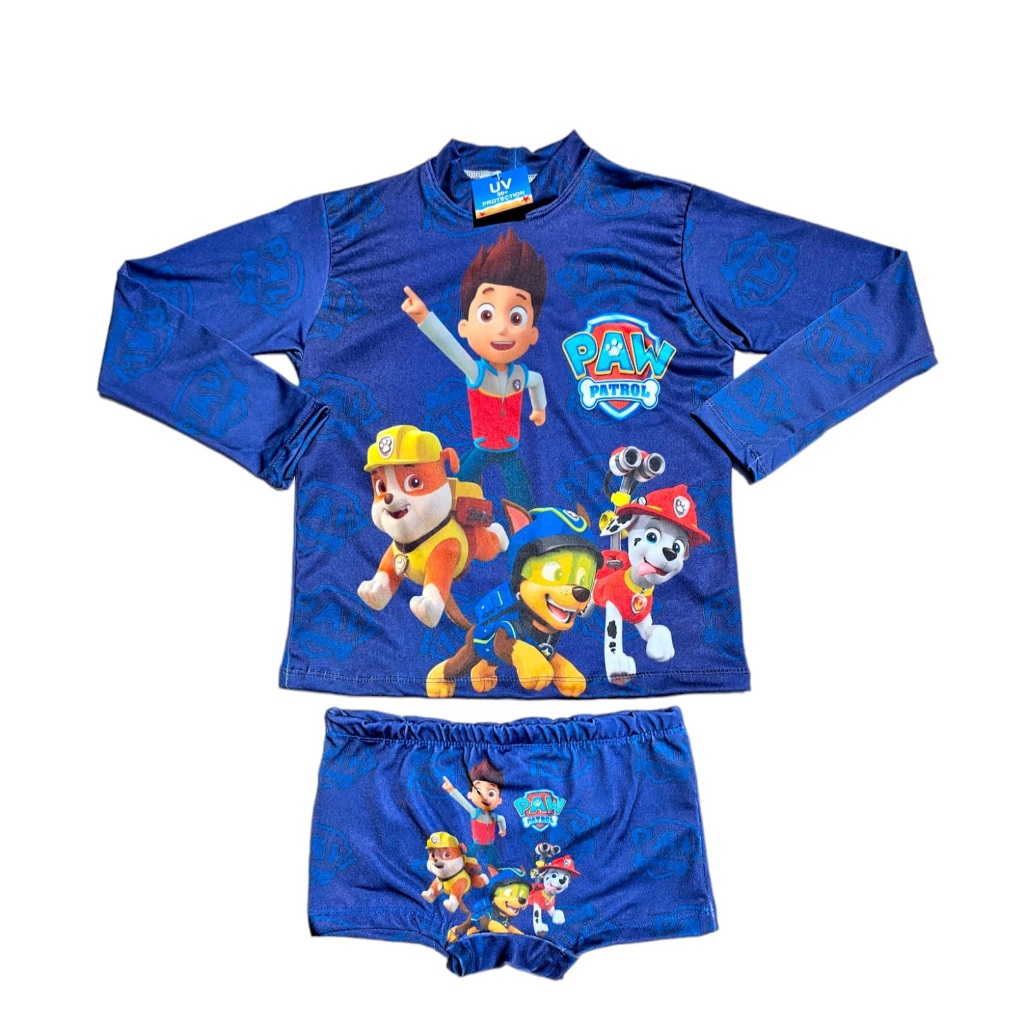 Conjunto UV proteção solar Camisa sunga piscina praia infantil P C