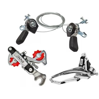 Kit Bike 18 Marchas - Câmbios Dianteiro e Traseiro Cromado + Alavanca Passadores Alumínio em Oferta na Shopee