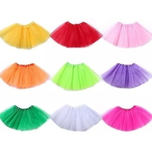 Saia De Tule Adulto  Com  Lisa  Carnaval  38 Cm em Oferta na Shopee