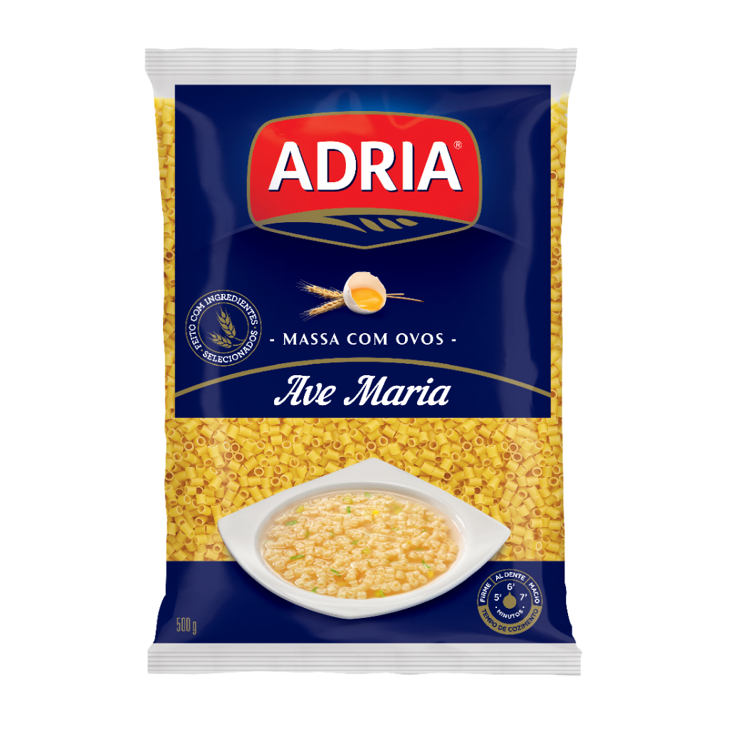 Massa Para Macarrão 500G C/ Ovos Adria Ave Maria em Oferta na Shopee