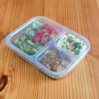 60 Marmitas 900ml 3 Divisórias c/Tampa para Delivery Freezer e Microondas Reutilizável em Oferta na Shopee