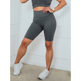 Bermuda Legging Cós Alto Liso Bermuda Academia