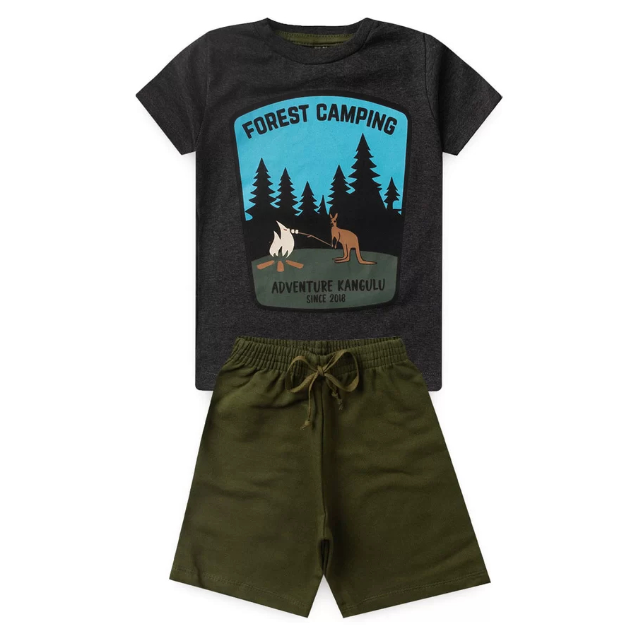 Conjunto Infantil Menino Verão Forest Camping Kangulu