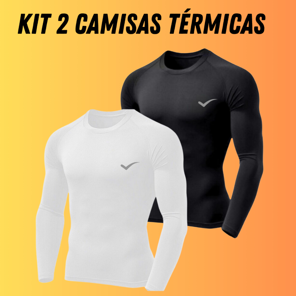 Camisa Térmica Segunda Pele Proteção Solar uv50+ em Oferta na Shopee
