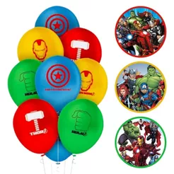 25~125 Balão Vingadores Avengers Redondo 9 Pol. Regina(CHOCO)