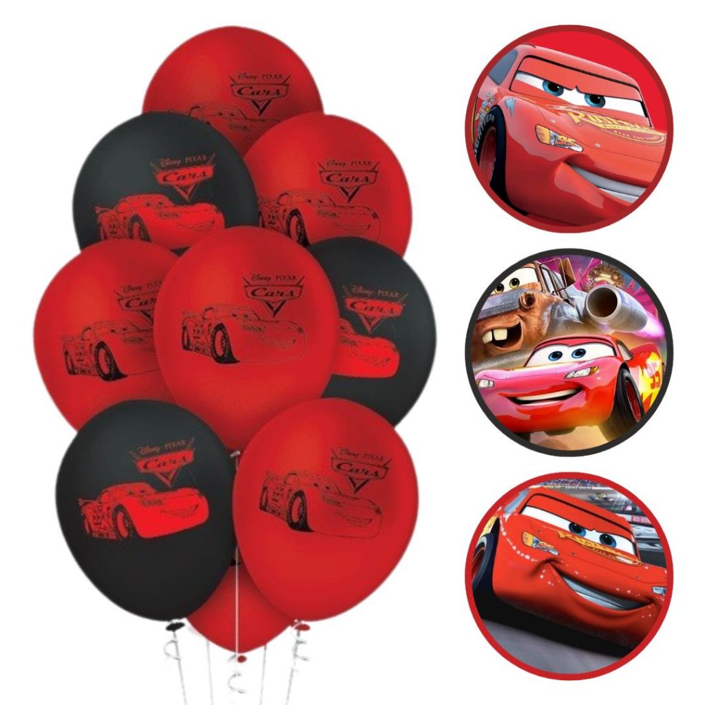 25~125 BALAO LATEX REDONDO 9 pol. CARROS CARS 3 Regina - Home & Living