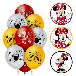 25~125 Balão Minnie Mouse Festa Redondo 9 Pol.  Regina em Oferta na Shopee