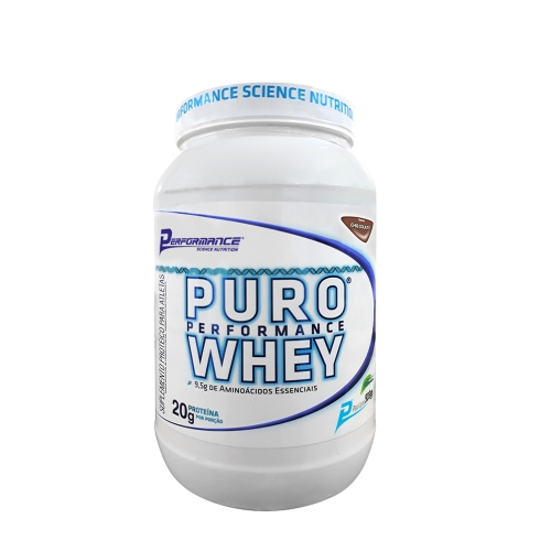 Whey Protein - Puro Performance 909 gramas - Sabor Chocolate - Ganho de Massa Muscular