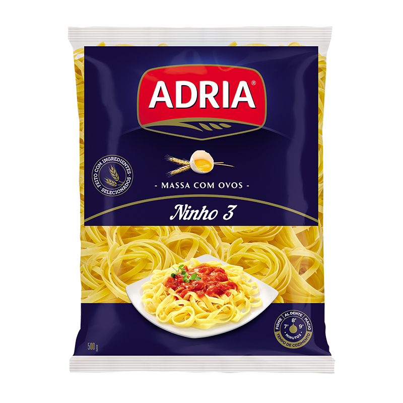 Adria Massa C/ Ovos Ninho 3 500G em Oferta na Shopee