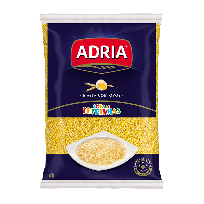 Adria Massa C/ Ovos Sopa De Letrinhas 500G