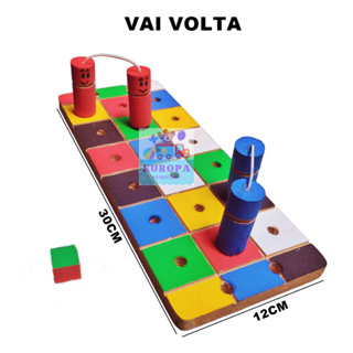 BRINQUEDO PEDAGOGICO JOGO VAI E VOLTA EM MADEIRA EM MDF em Oferta na Shopee