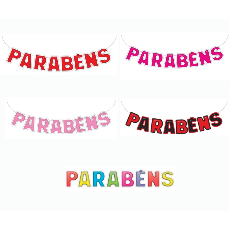 Faixa Decorativa Parabéns em Oferta na Shopee