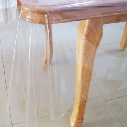Plástico  Cristal 0,10 mm Fino para Mesa Venda por Metro 1,40 de Largura Transparente