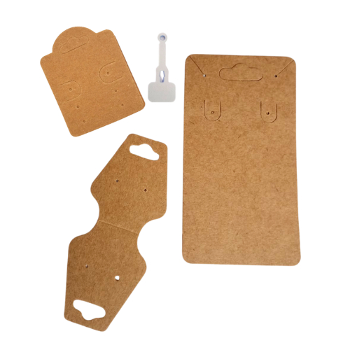 400 Unid Tags Cartelas Para Bijuterias E Semi Jóias Kraft em Oferta na Shopee