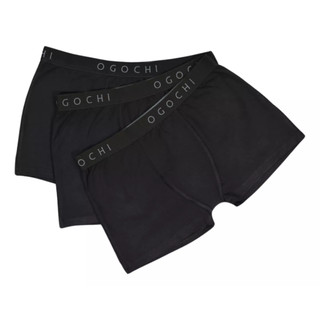 Kit 3 Cuecas Boxer Ogochi Masculina / Box Algodão Premium - Promoção