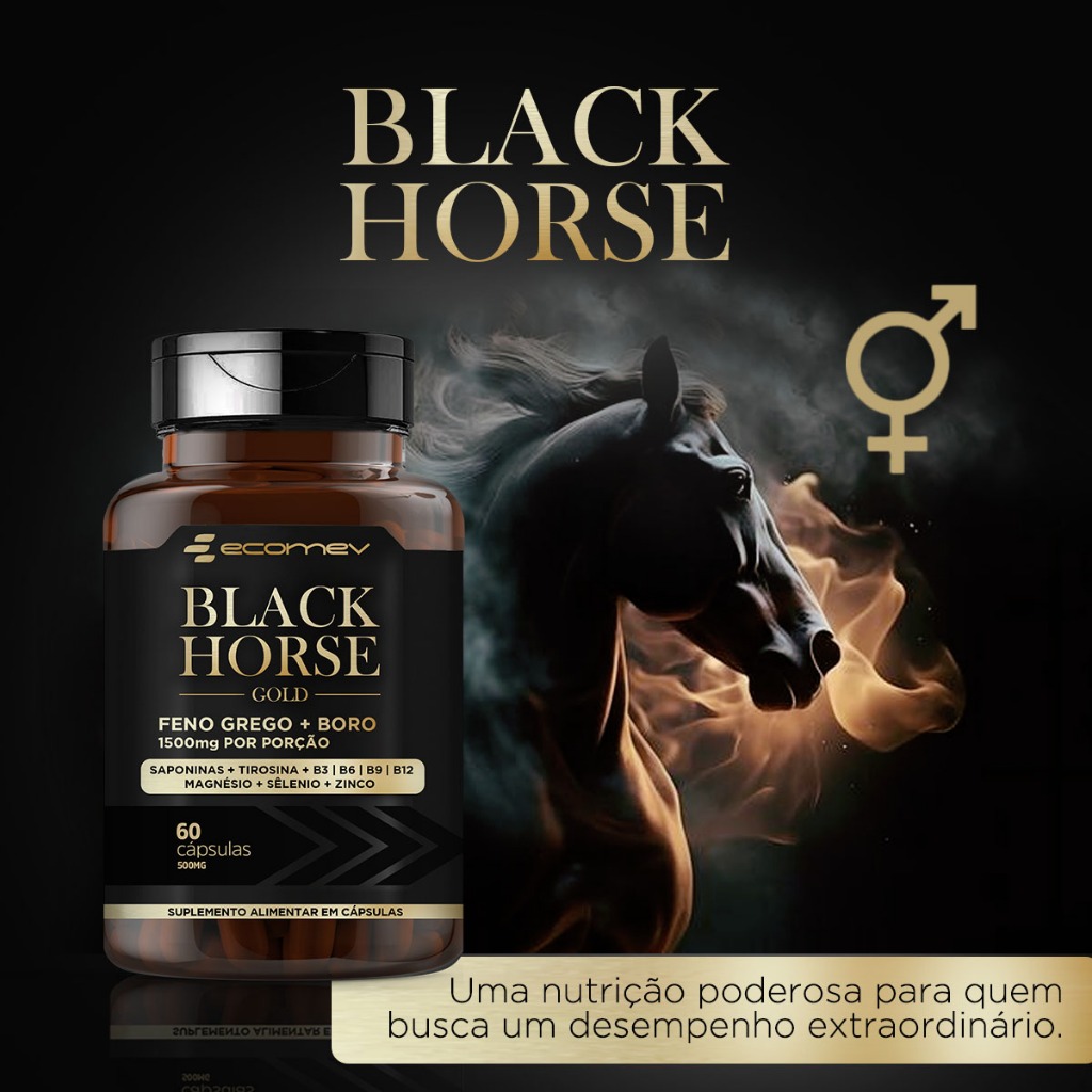 Feno Grego Com Boro 300% Saponinas 1000Mg 60Cáps - Black Horse