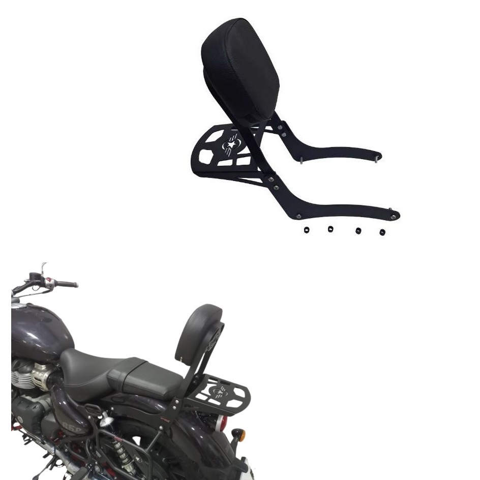Bagageiro Suporte Com Encosto Sissy bar Chapam - Royal Enfield Super Meteor 650