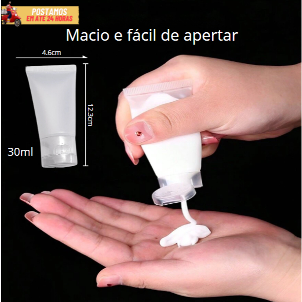 KIT 10 ou 20 Unidades Bisnaga Bisnaguinha Plástica Lembrancinha | Tampa Fliptop | 30ml Varias Cores