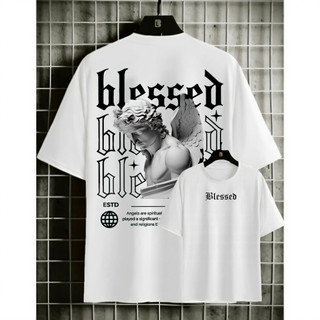 Camiseta Masculina 100% Algodão 30.1 Kit Camisa Blessed Streetwear Manga Curta
