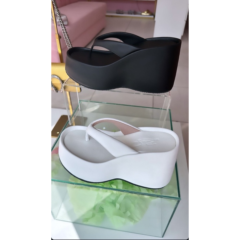 Sandalia plataforma Flat Anabela Confort Chinelo Tamanco Confortável Feminino Ref 2155