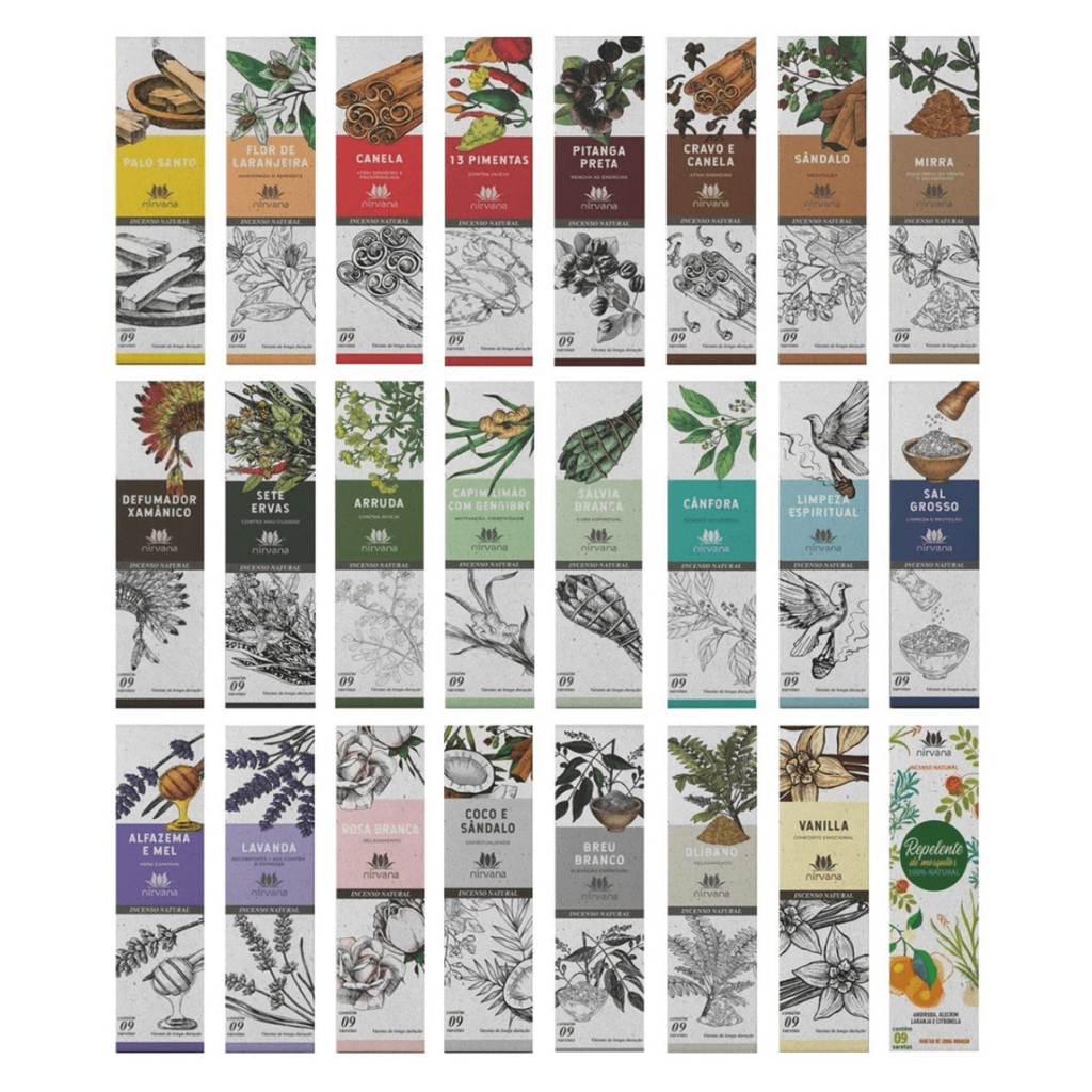 Incenso Nirvana Natural Caixa Com 9 Varetas - Diversos em Oferta na Shopee