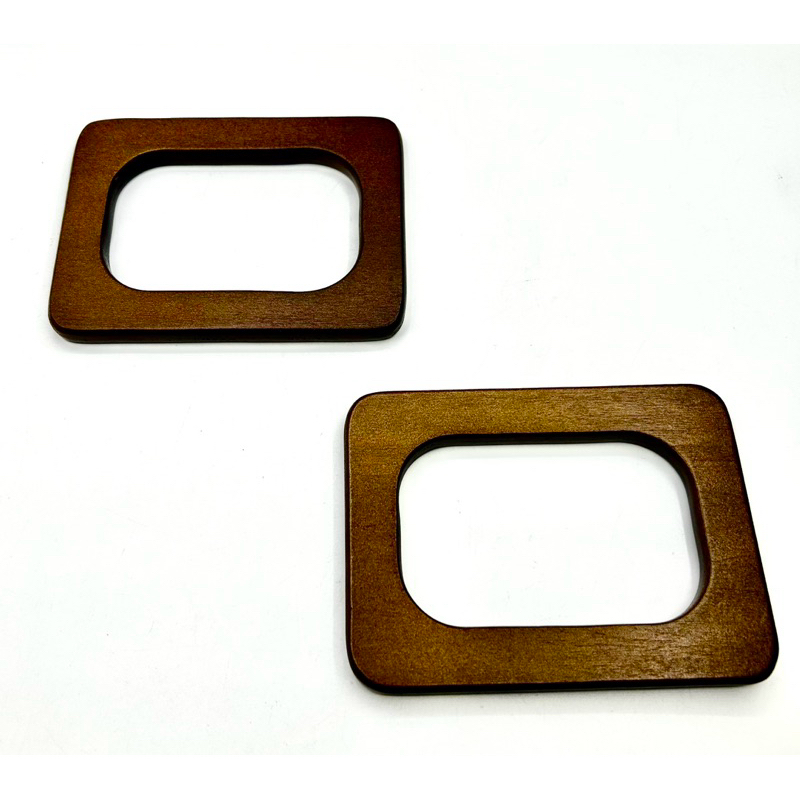 Alça de Mão em Madeira Para Bolsa de Crochê - PAR em Oferta na Shopee