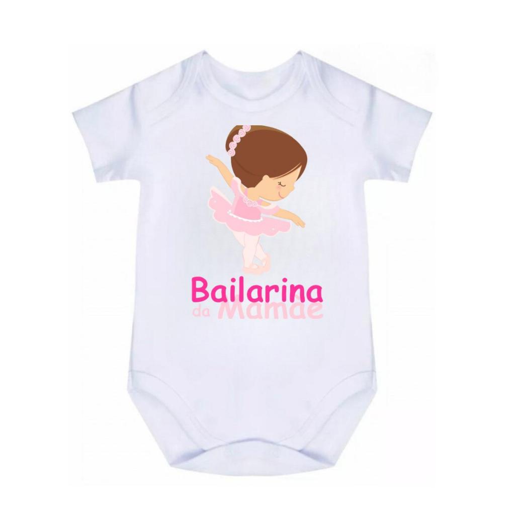 Body Bebê Bailarina Ballet Bailarina da Mamãe Meninas Rosa- B115