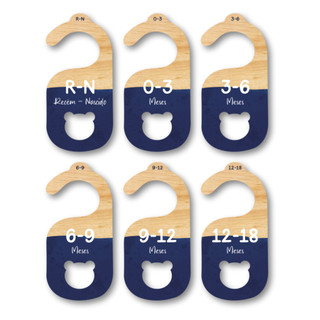 Separador E Organizador De Cabides Para Bebe Infantil  - Urso Azul Marinho