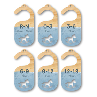 Separador E Organizador De Cabides Para Bebe Infantil  - Cavalinho De Balanço Azul Claro em Oferta na Shopee