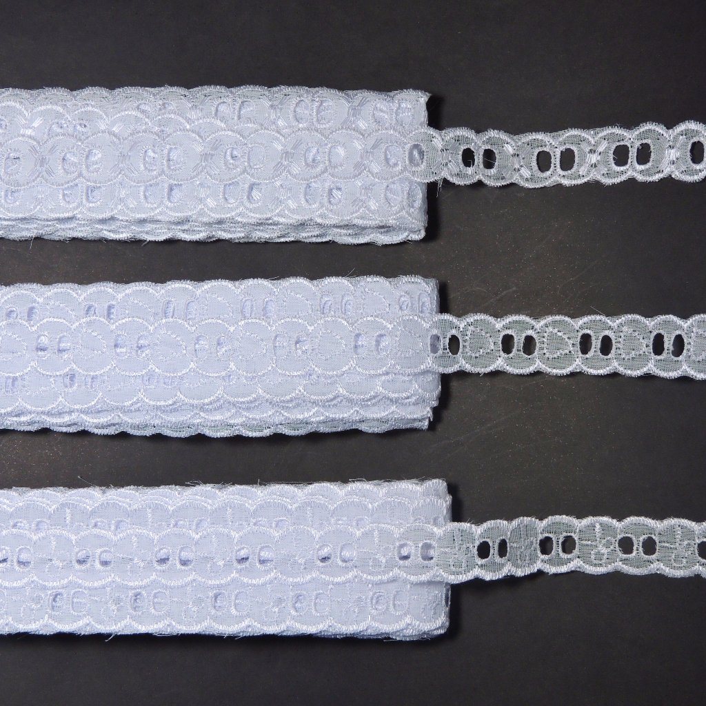 Passa Fita Bordado Inglês com 2 cm 90% Poliéster 10% Algodão em Oferta na Shopee