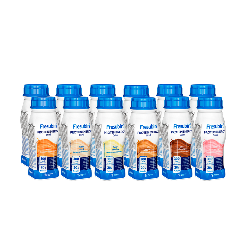 Fresubin Protein Energy Drink 200ml - Kit com 12 unidades 2 de cada Sabor - Fresenius