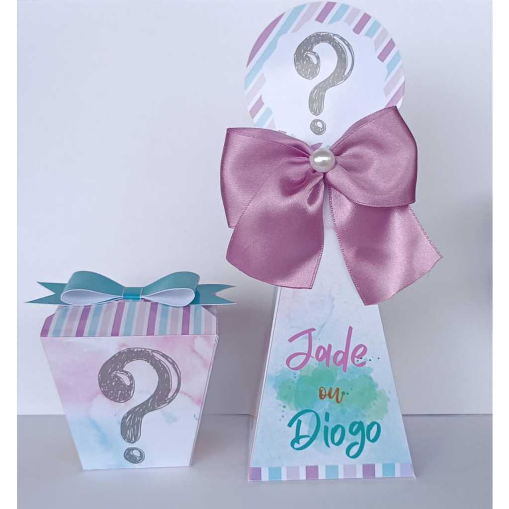 Personalizados Chá revelação lilás  e verde  - kit festa - lembrancinha - aniversario - caixinhas personalizadas