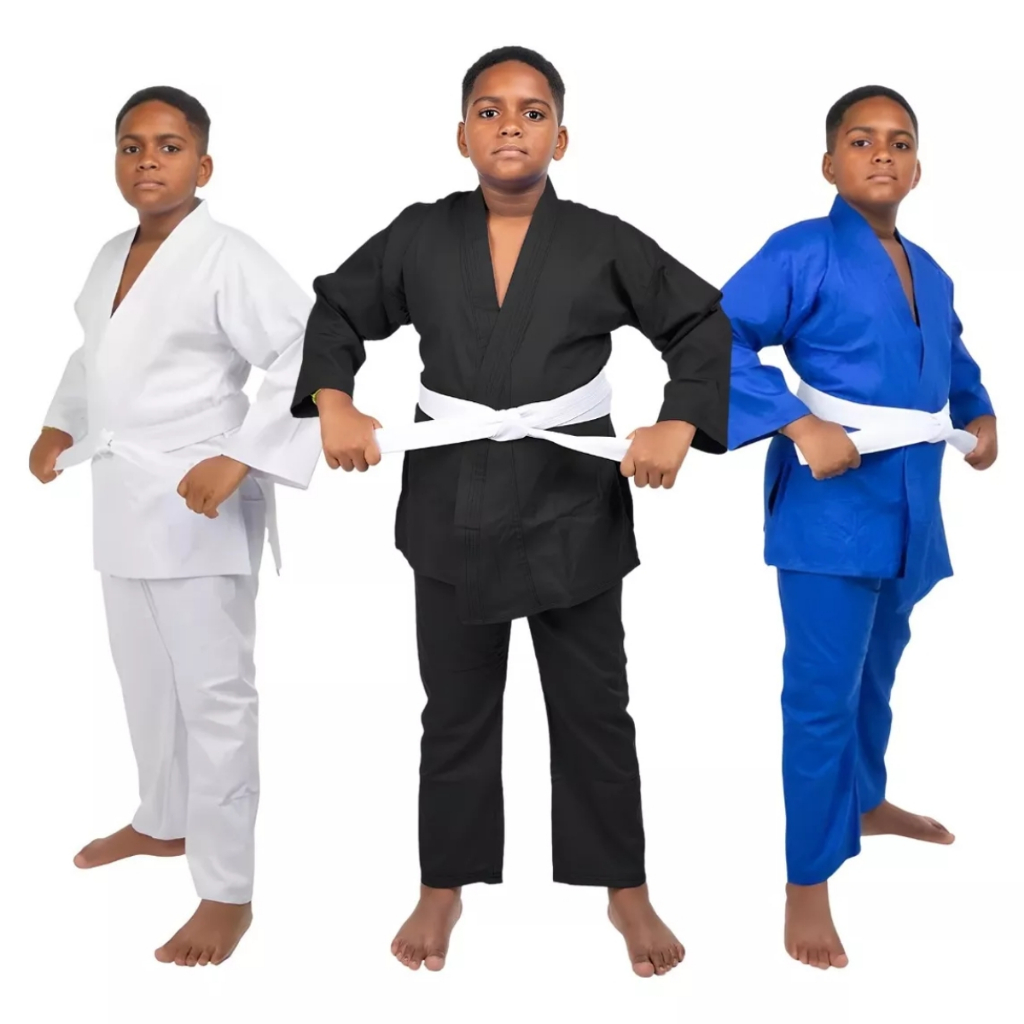 Kimono Infantil Haganah Judô Jiu Jitsu Reforçado + Faixa em Oferta na Shopee
