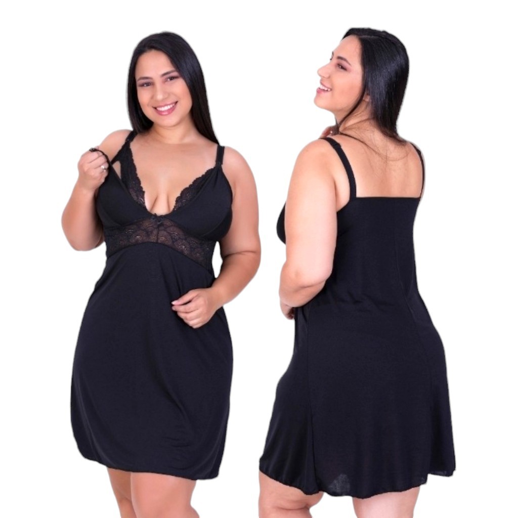 Camisola Amamentação Plus Size Abre Fácil Gestante Pós Parto Saída Maternidade Confortável pijama