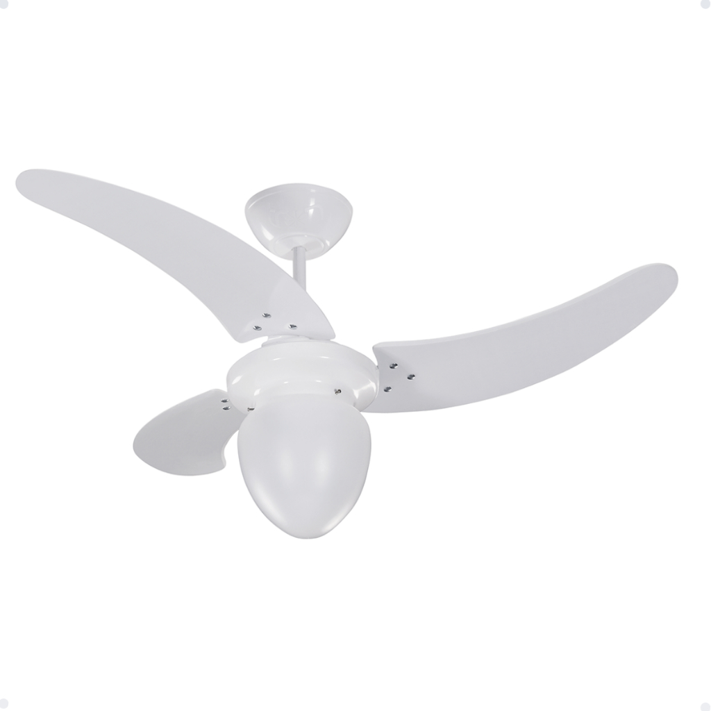 Ventilador De Teto Búzios Max +Lustre Tron 130W Branco 220V