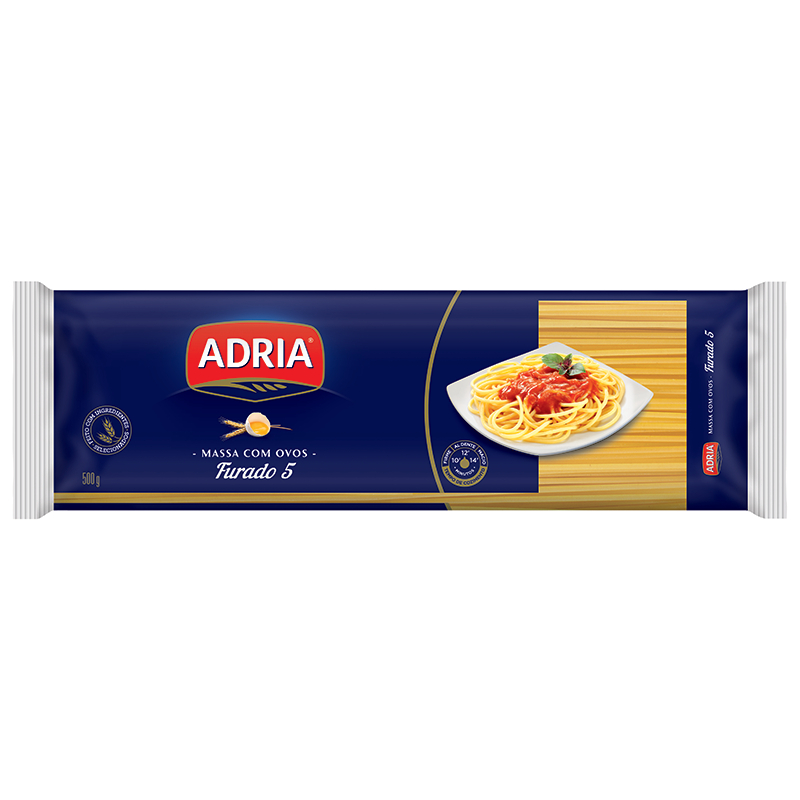 Adria Massa C/ Ovos Furado 5 500G em Oferta na Shopee