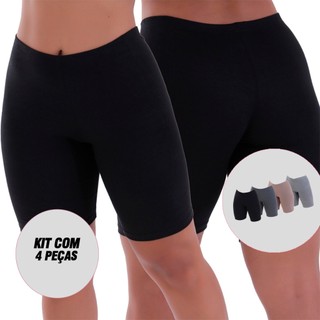 Kit 4 Calcinha Short Ánagua Cintura Alta para Vestidos Tecido Algodão em Oferta na Shopee