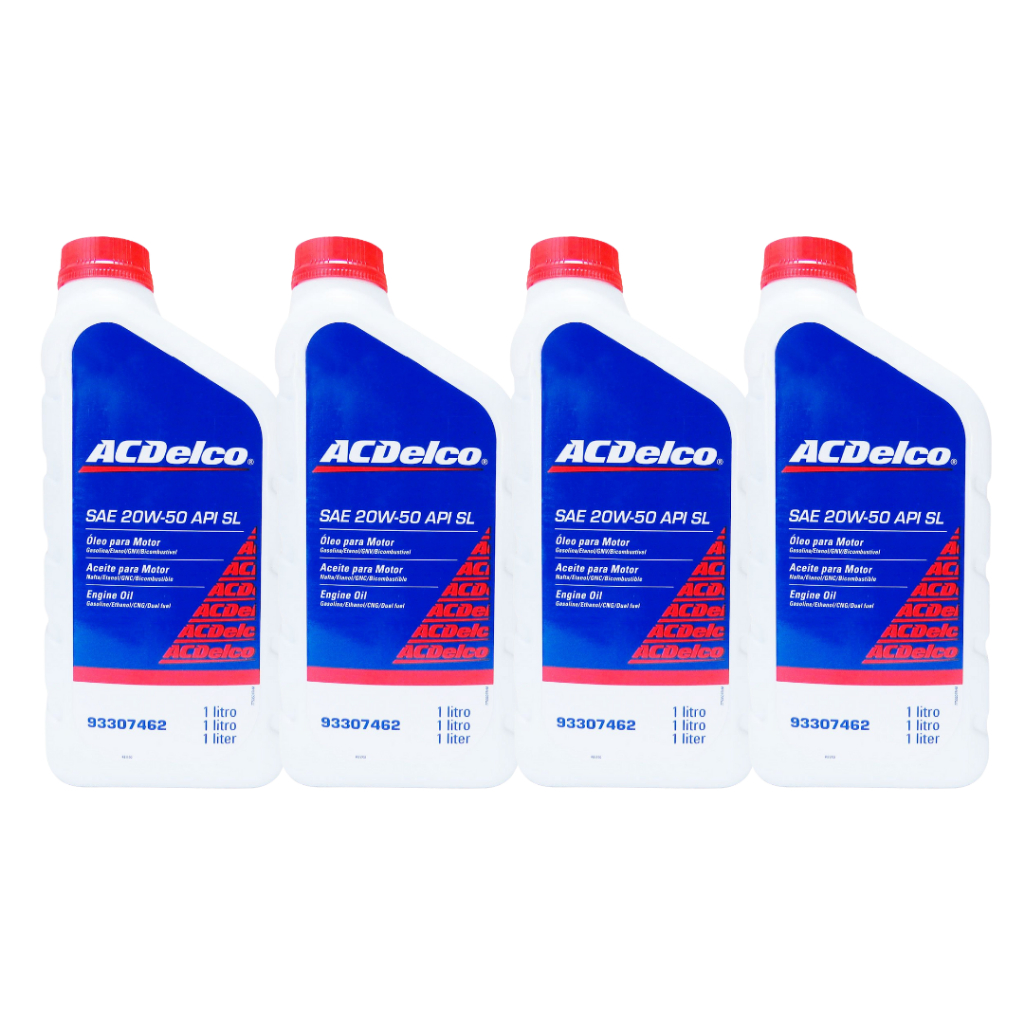 Kit Com 4 Lt Acdelco 20w50 Mineral Original Chevrolet Api Sl