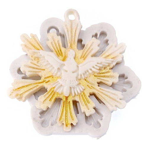 Molde De Silicone Pomba Espírito Santo 6,5 cm Pasta Americana Confeitaria Resina