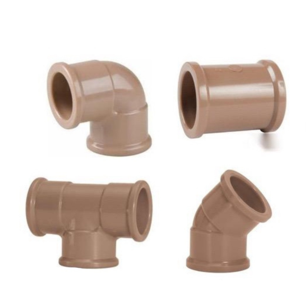 Conexões de Água 3/4 Marrom 25mm- Cotovelo - Luva - Tee - Curva 45 - Luva LR - Adaptador - Curva 90