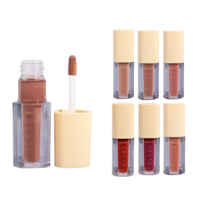 Gloss Laqueado Glass Hidratante Lábial Alta Pigmentação By Ruby Rose - 3ml em Oferta na Shopee